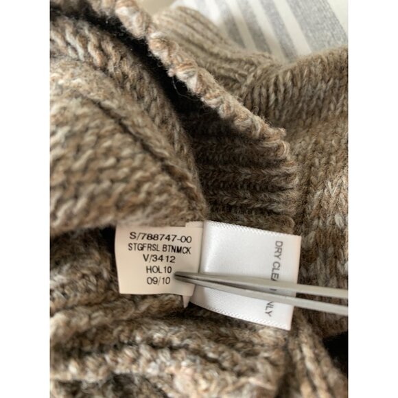 Banana Republic Merino Wool Henley Sweater Fair Isle RK10652 EUC Pullover - Picture 5 of 7